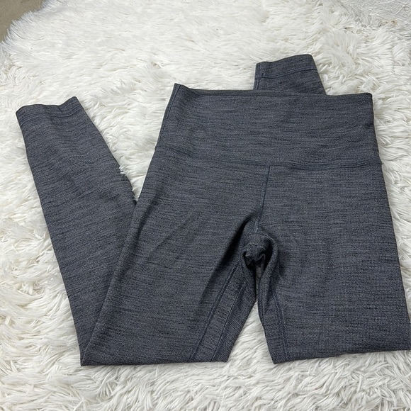 Lululemon Align Pant II 25" Mini Heathered Herringbone Heathered Black White - Picture 1 of 4